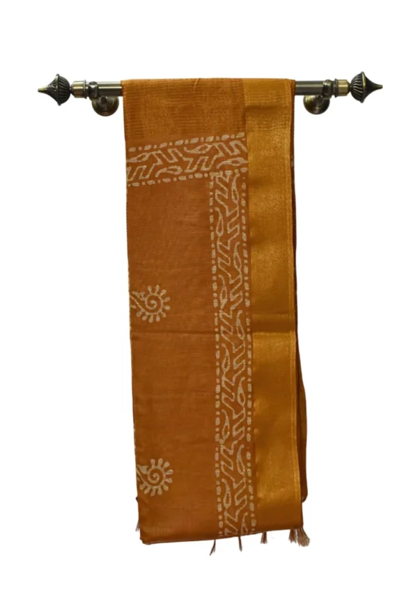 Bhagalpuri Saree with Batik Print (Silk in Warp & Viscose in Weft)
